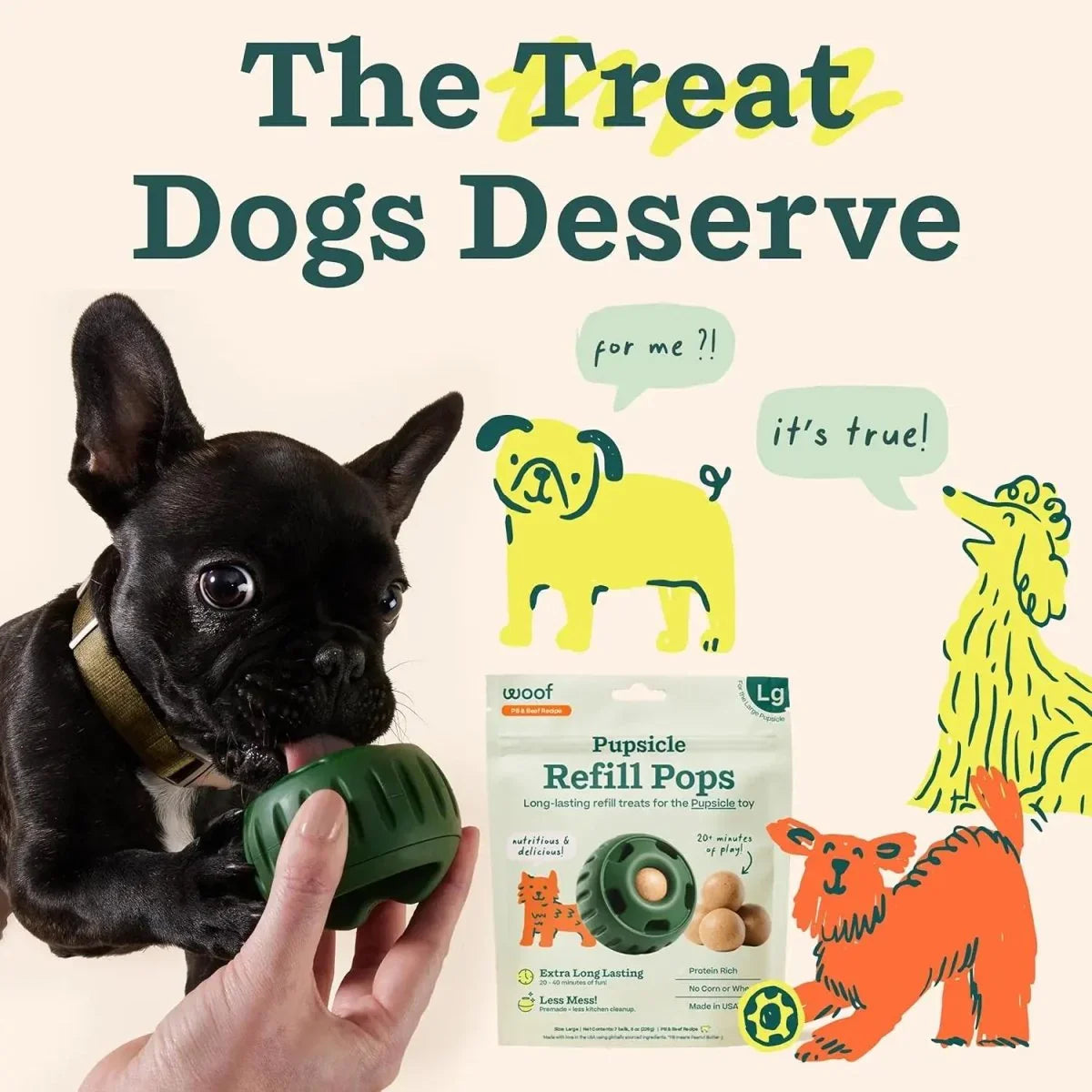 Woof Pet Pupsicle Pops Long Lasting Treats for the Pupsicle - Talis Us
