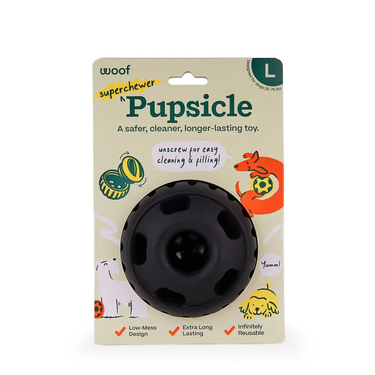 Woof Pet Pupsicle Power Chewer Refillable Dog Treat Dispenser Toy - Talis Us