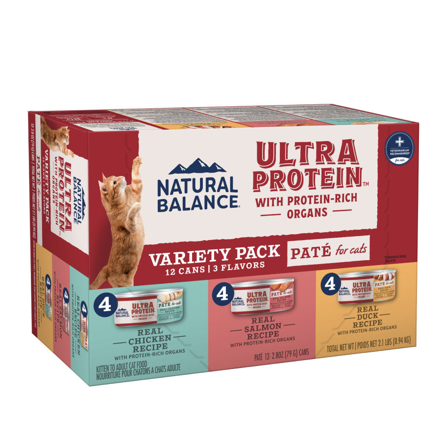 Natural Balance Pet Foods Ultra Protein Rich Organs Pate Canned Cat Food 24ea/2.8 oz Natural Balance