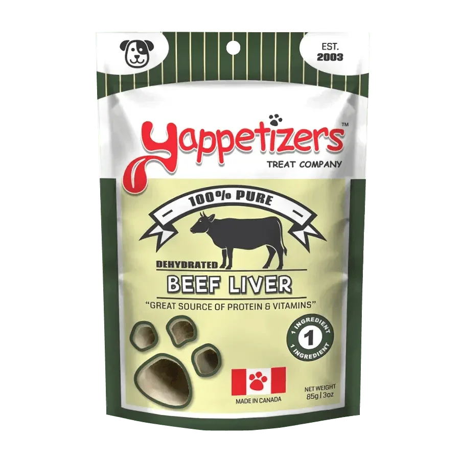 Yappetizers Dehydrated Beef Liver Dog Treat - Talis Us