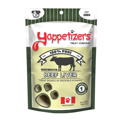 Yappetizers Dehydrated Beef Liver Dog Treat - Talis Us