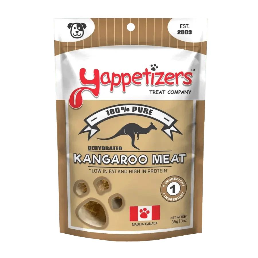 Yappetizers Dehydrated Kangaroo Dog Treat 3 oz - Talis Us