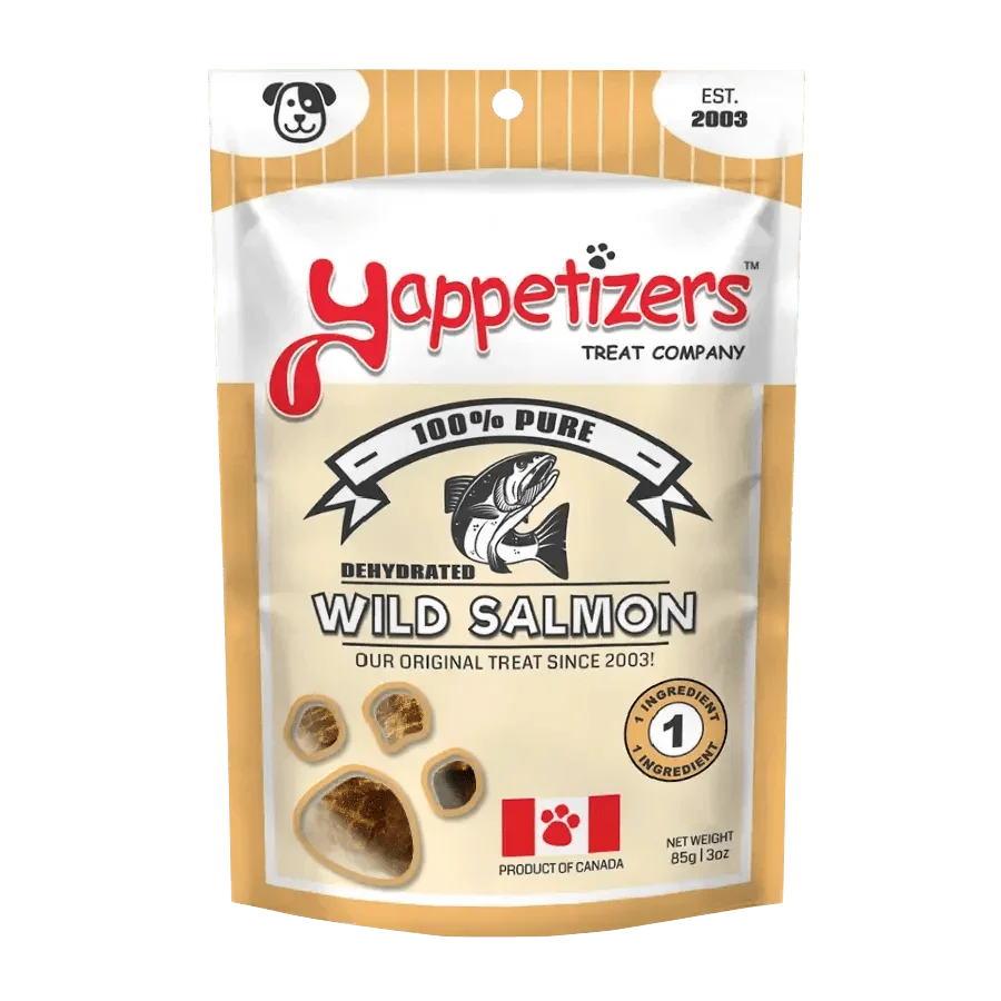 Yappetizers Dehydrated Wild Salmon Dog Treats 3 oz - Talis Us