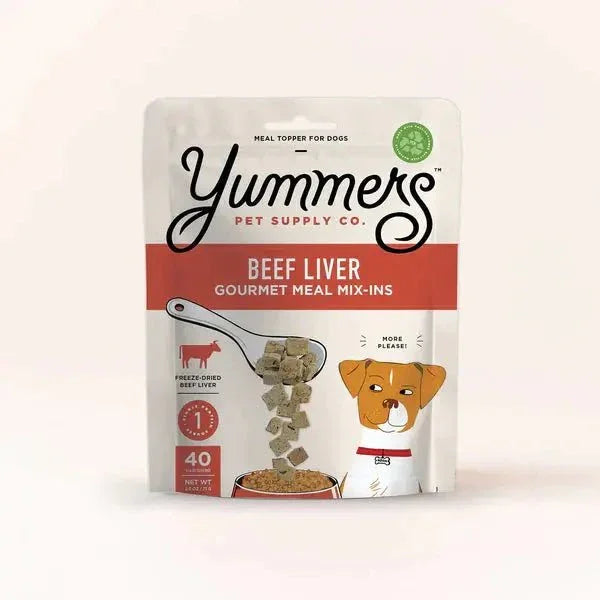 Yummers Freeze dried Beef Liver Gourmet Meal Mix in for Dogs Food Topper, 2.5 oz - Talis Us