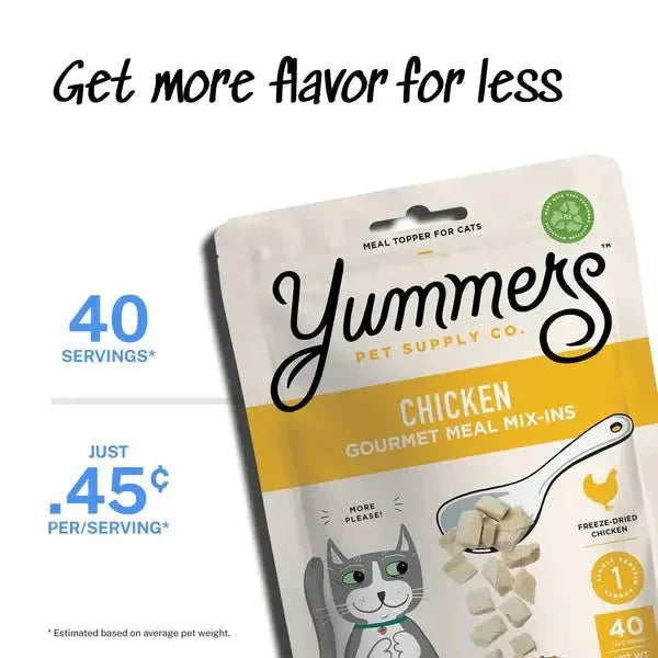 Yummers Freeze - dried Chicken Gourmet Meal Mix - in for Cats Food Topper 2.5 oz. - Talis Us