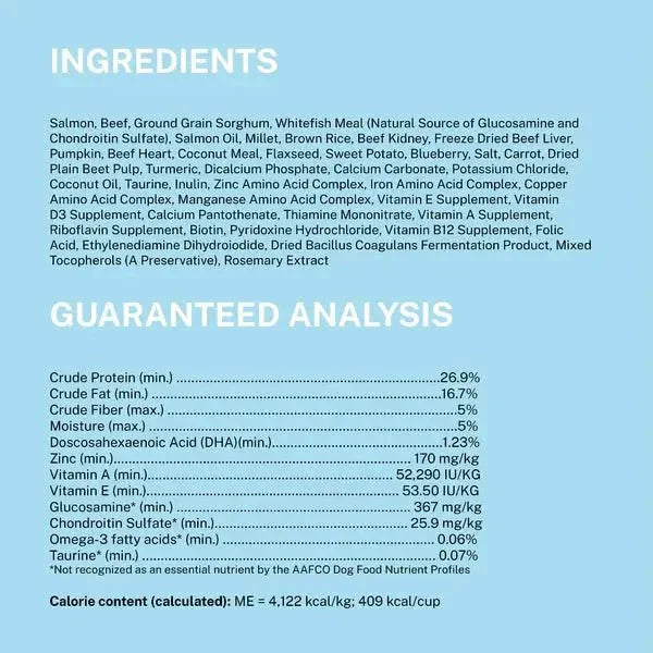 Yummers Salmon & Beef Recipe with Freeze Dried Proteins Dog Food - Talis Us