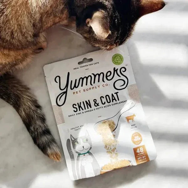 Yummers Skin & Coat Aid Beef Supplement Mix in for Cats Food Topper, 4 oz - Talis Us