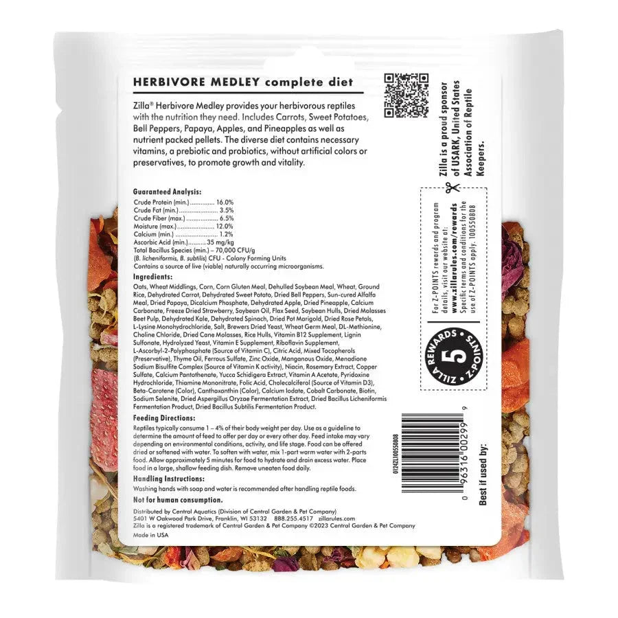Zilla Herbivore Medley Diet 4 oz - Talis Us