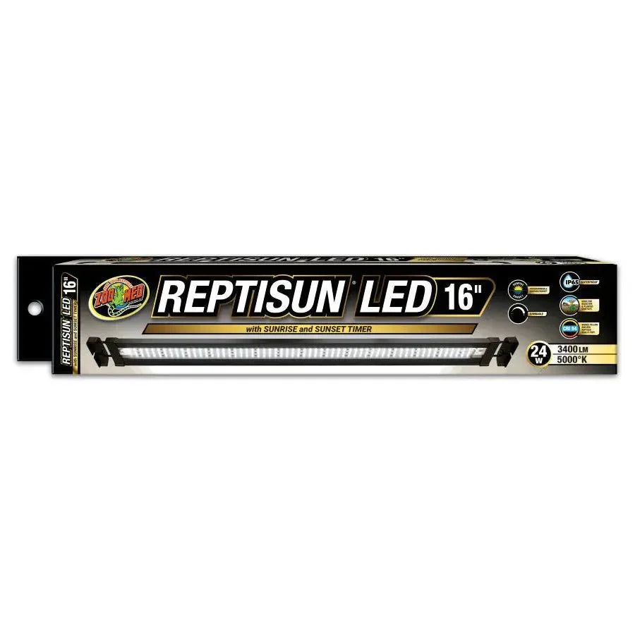 Zoo Med Reptisun LED w/Sunrise & Sunset Timer Terrarium Hood - Talis Us