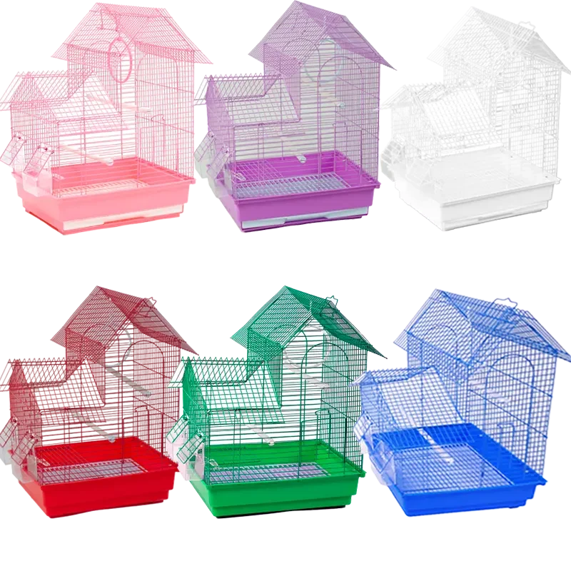 A & E Cages Happy Beaks House Top Bird Cage Assorted, 14In X 11In X 18 in 6 pk A&E Cage Company