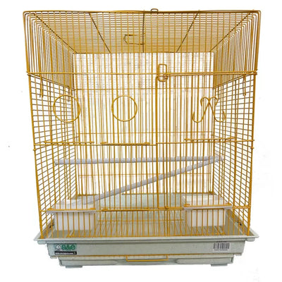 A & E Cages Light Wire Flat Top Cage Green/Red/Blue/Yellow 18In X 18 in A&E Cage Company