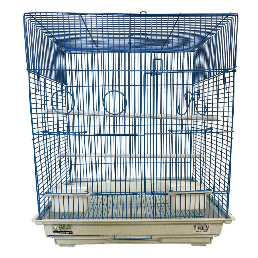 A & E Cages Light Wire Flat Top Cage Green/Red/Blue/Yellow 18In X 18 in A&E Cage Company