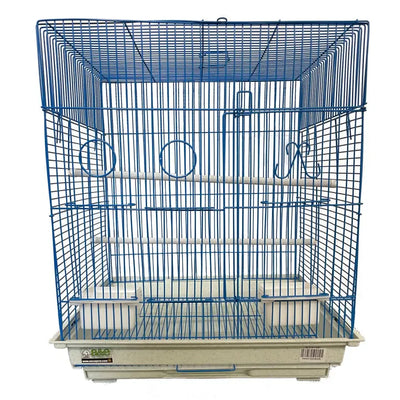 A & E Cages Light Wire Flat Top Cage Green/Red/Blue/Yellow 18In X 18 in A&E Cage Company
