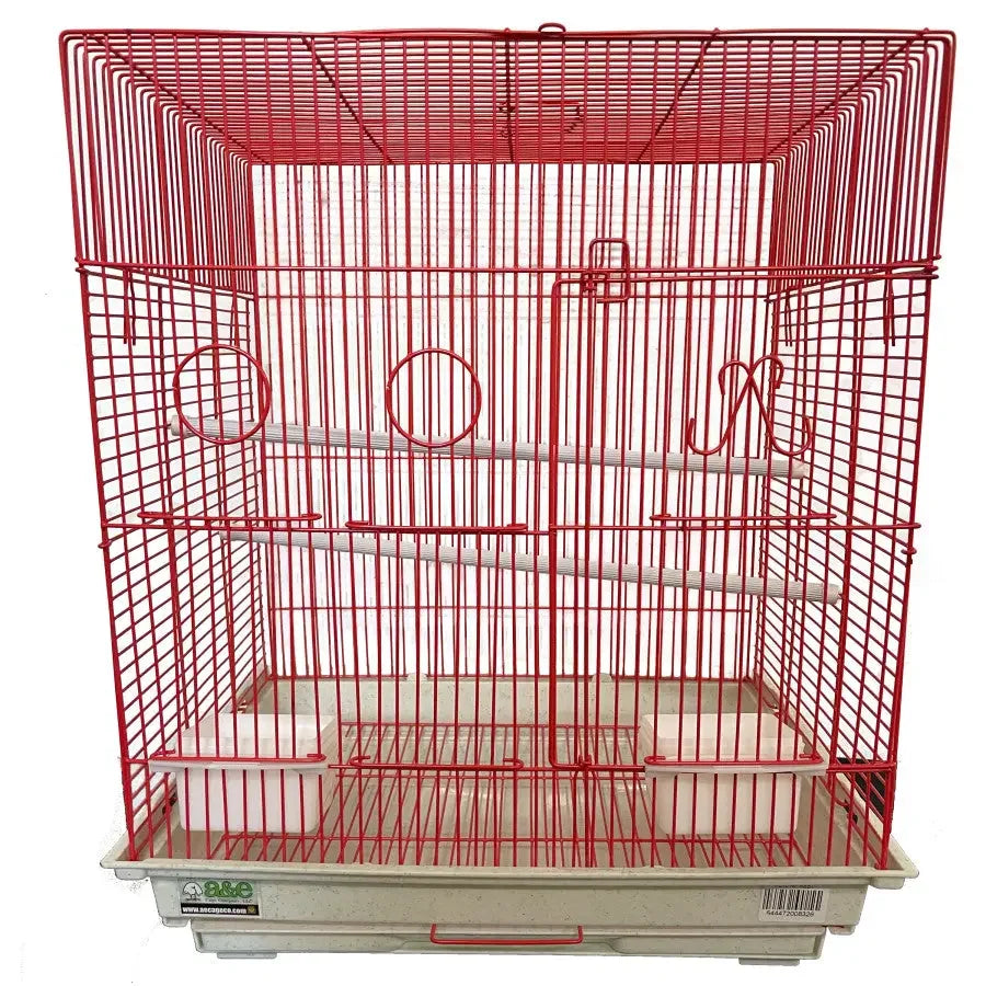 A & E Cages Light Wire Flat Top Cage Green/Red/Blue/Yellow 18In X 18 in A&E Cage Company