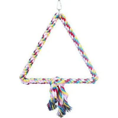 AE Cage Company Happy Beaks Triangle Cotton Rope Swing for Birds A&E Cage Company