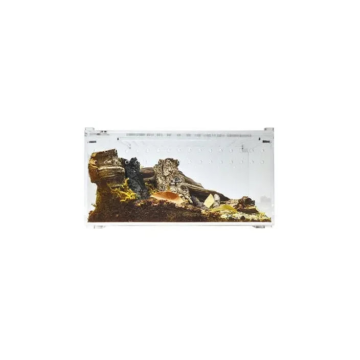 Acrylic Enclosure Small Flat Transparent Reptile Breeding Box Terrarium Cage for Tarantula Scorpion HerpCult