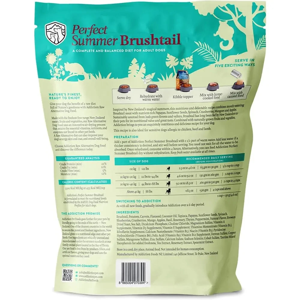 Addiction Perfect Summer Brushtail Raw Alternative Gently Air Dried Dog Food Addiction