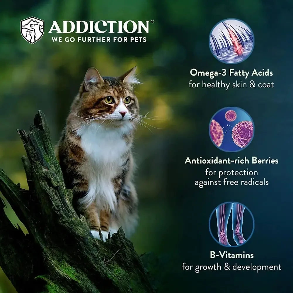 Addiction Salmon Bleu Balanced Diet Skin and Coat Health Formula Dry Cat Food Addiction