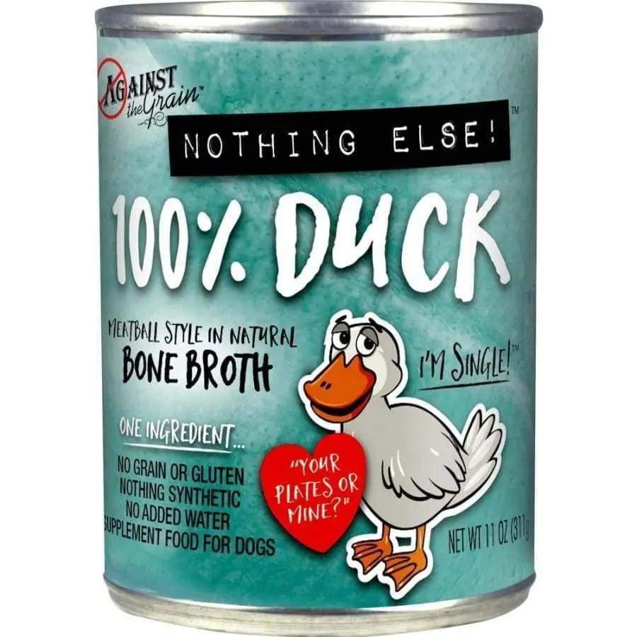 Against the Grain Nothing Else One Ingredient Duck Dog Food 11-oz, case of 12 Against the Grain CPD