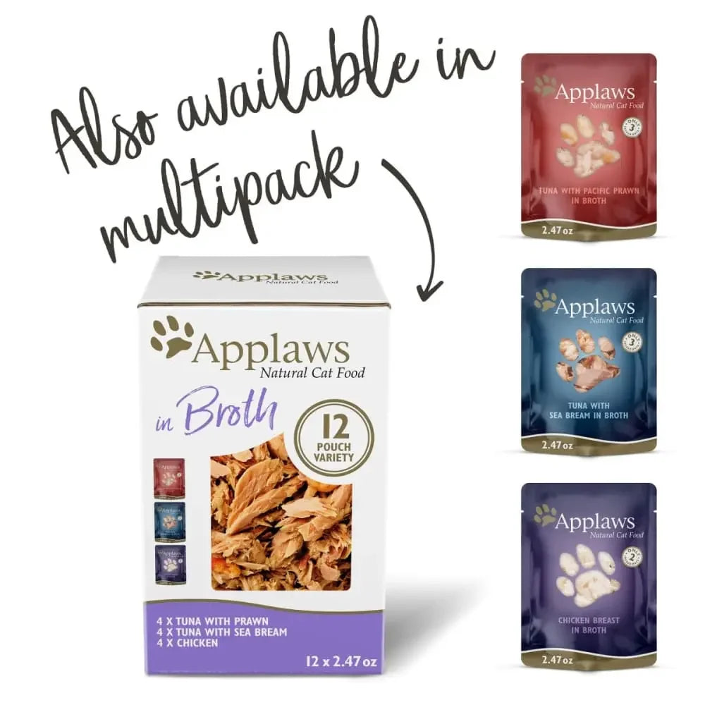 Applaws Natural Wet Cat Food Chicken Breast in Broth 2.47oz Pouch 12ct Applaws