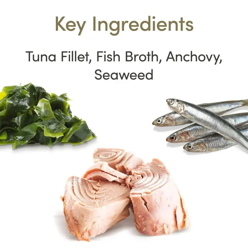Applaws Natural Wet Cat Food Tuna with whole Anchovy and Seaweed in Broth 2.47oz Pouch 12ct Applaws