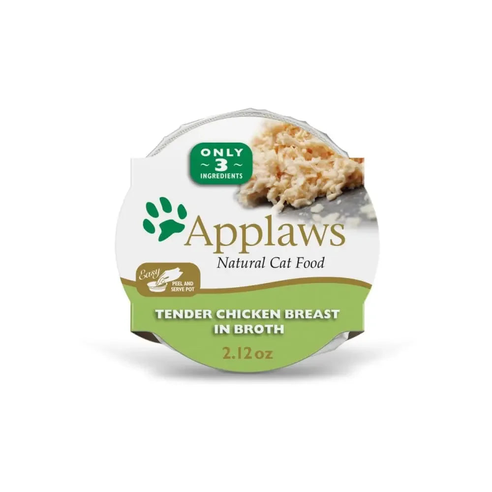 Applaws Natural Wet Chicken Breast in Broth 2.12oz Pot 18/cs Applaws