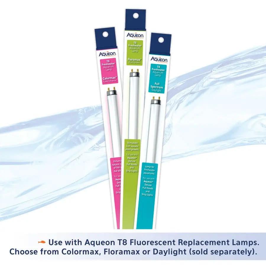 Aqueon Deluxe T-8 Fluorescent Full Aquarium Hood Black Aqueon® CPD