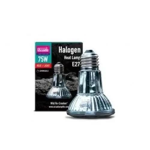 Arcadia brand halogen light bulb designed for high heat output