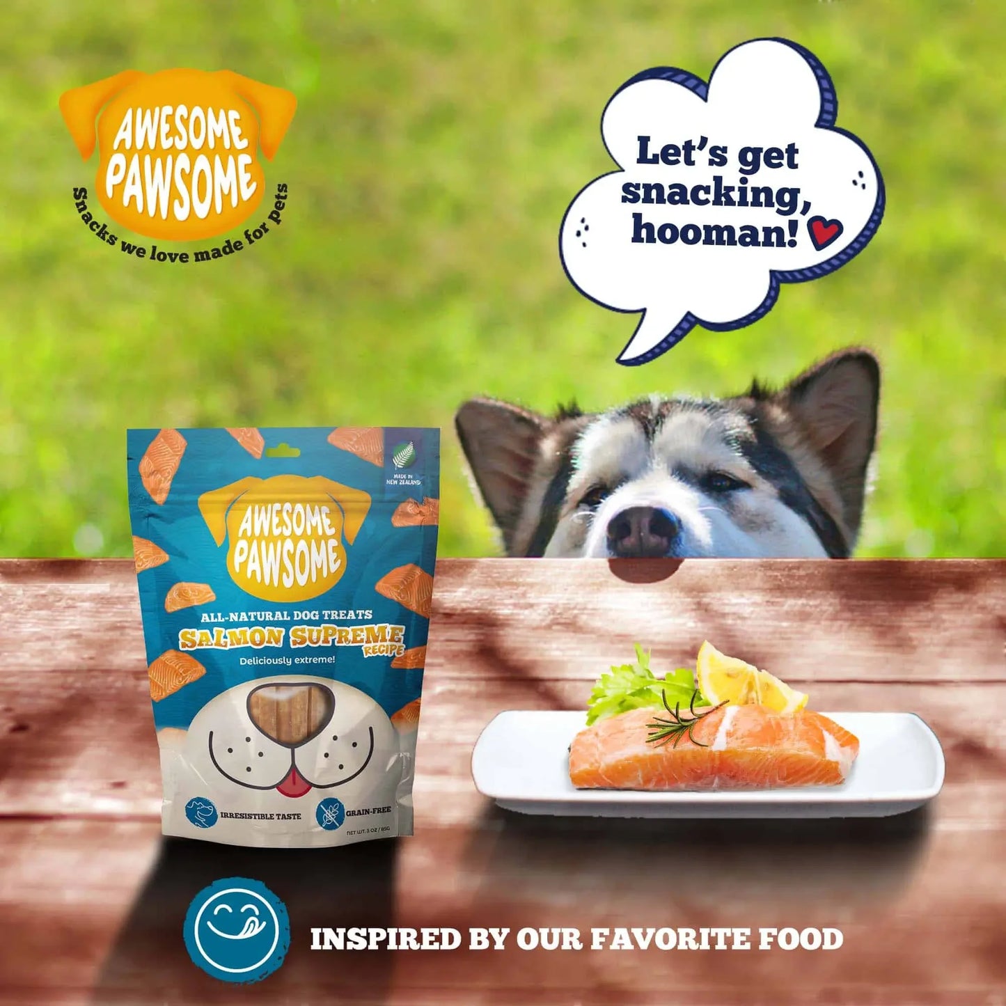 Awesome Pawsome Salmon Supreme Recipe Dog Treats 3oz Awesome Pawsome