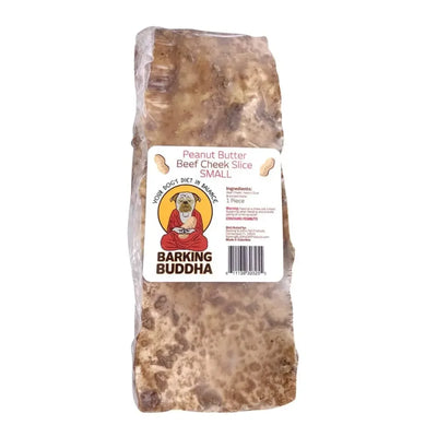 Barking Buddha Peanut Butter Beef Cheek Slice Small - Case of 30 Barking Buddha