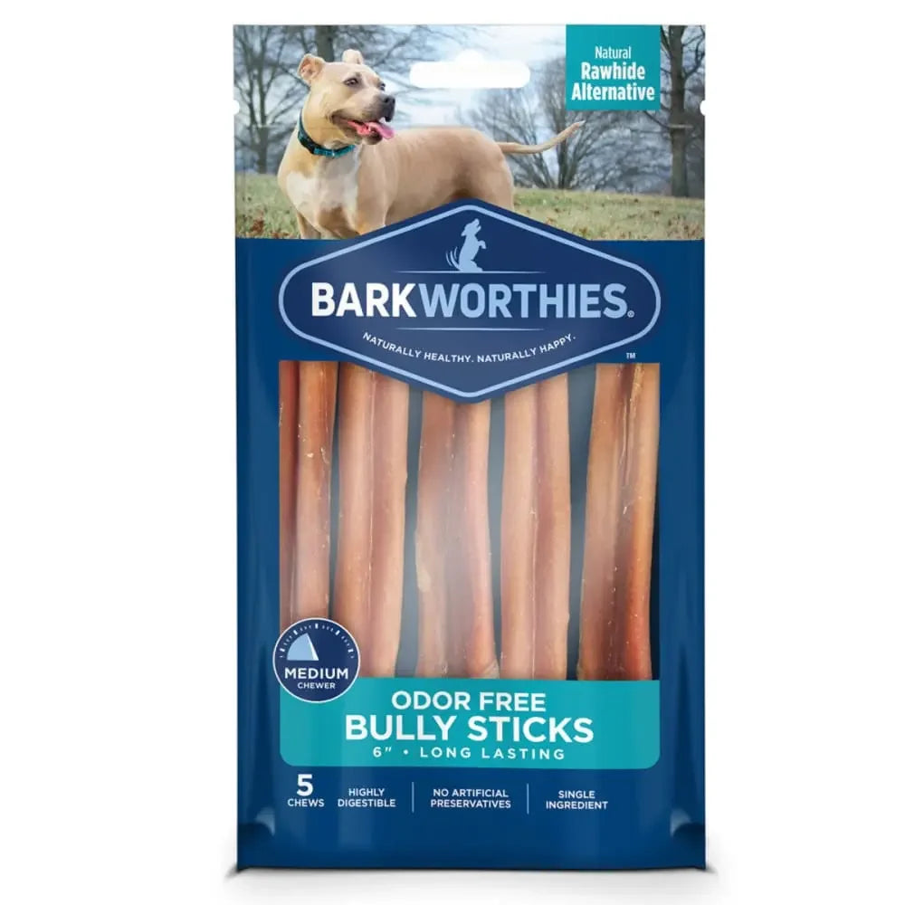 Barkworthies - Odor Free Bully Stick - 4" 4oz Barkworthies