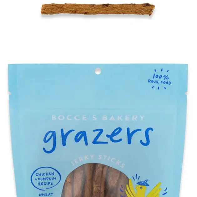 Bocce's Bakery 4oz Chicken Grazers Jerky Sticks Dog Treats Bocce's Bakery