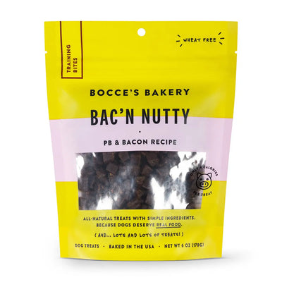 Bocce's Bakery Bac'N Nutty 6oz Training Bites Dog Treats Bocce's Bakery