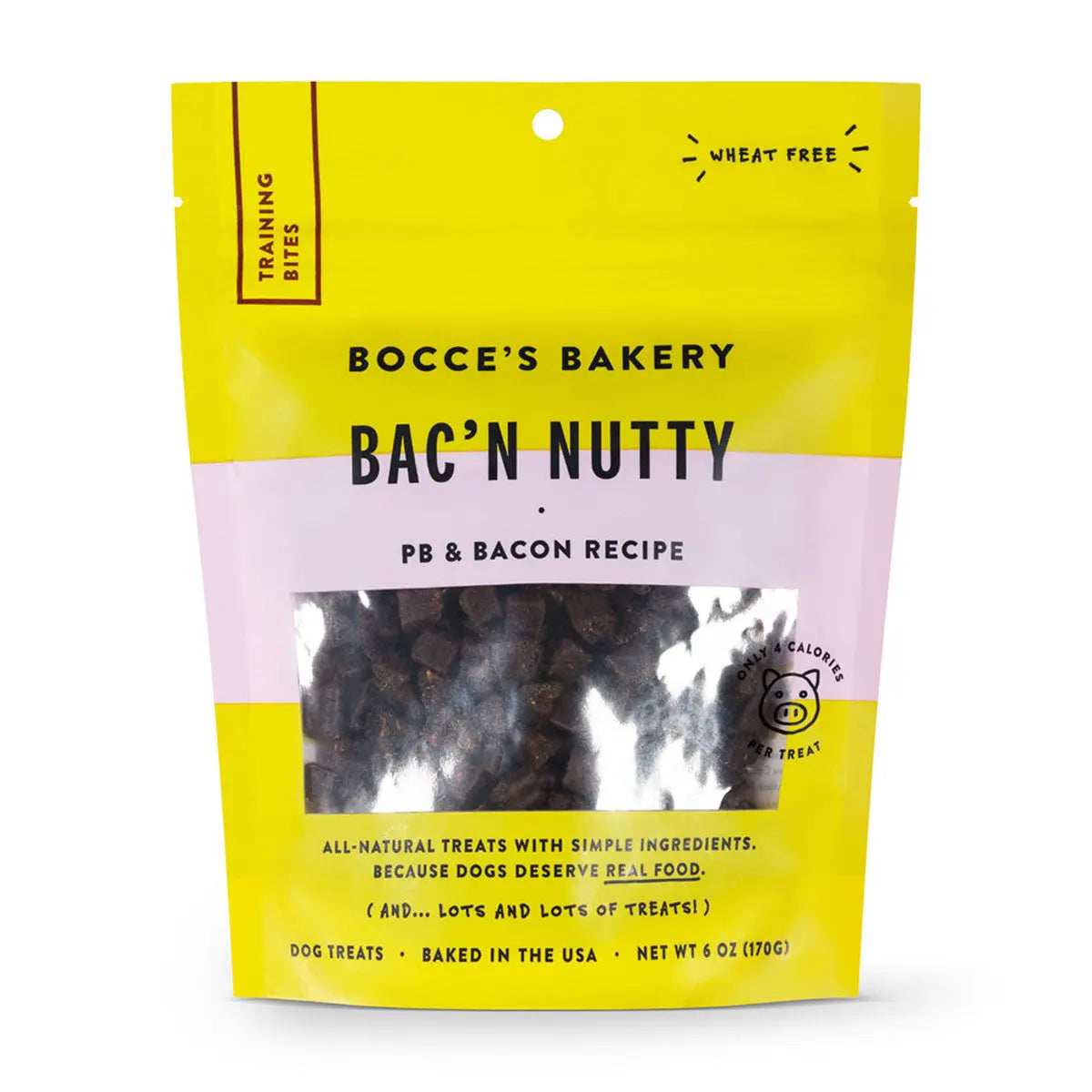 Bocce's Bakery Bac'N Nutty 6oz Training Bites Dog Treats Bocce's Bakery