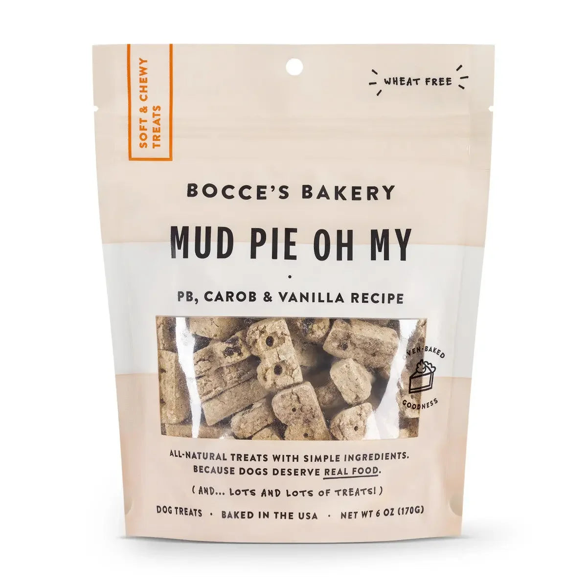 Bocce's Bakery Mud Pie Oh My 6oz Soft & Chewy Dog Treats Bocce's Bakery