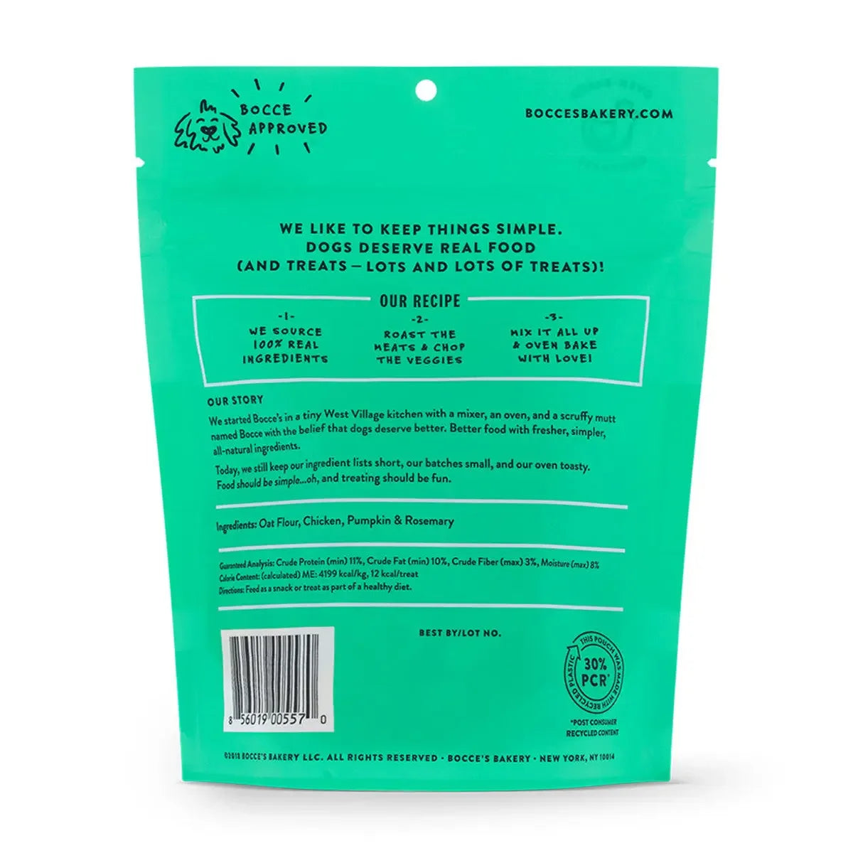 Bocce's Bakery Sunday Roast 5oz Biscuit Bags Dog Treats Bocce's Bakery