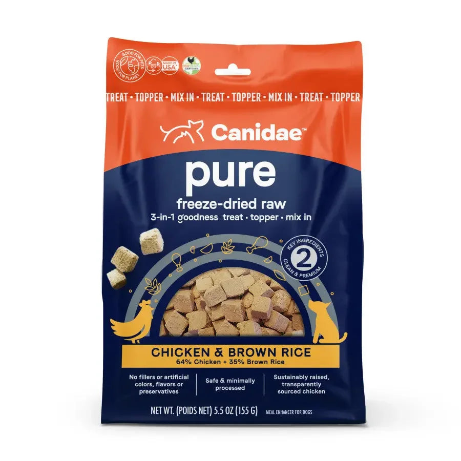 CANIDAE PURE goodness Freeze-Dried Raw 3-in-1 Treat/Topper/Mix-In 5.5 oz CANIDAE