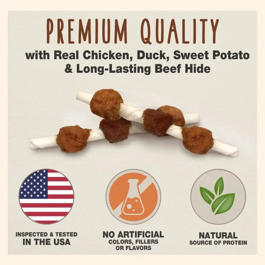 Cadet Gourmet Beef Hide Shish Kabob Dog Treats Cadet