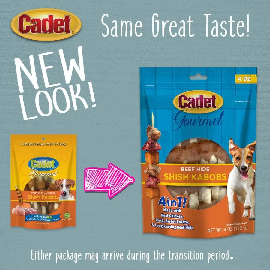Cadet Gourmet Beef Hide Shish Kabob Dog Treats Cadet