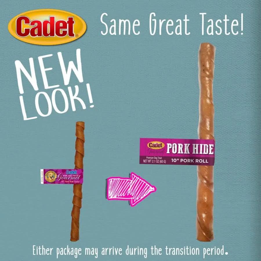 Cadet® Pork Hide Roll Dog Treats 10 Inch Cadet®