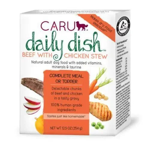 Caru Pet Food Daily Dish Real Beef and Chicken Stew for Dogs Caru Pet Food