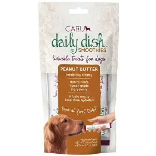 Caru Pet Food Daily Dish Smoothies Peanut Butter Flavored Lickable Dog Treats Caru Pet Food