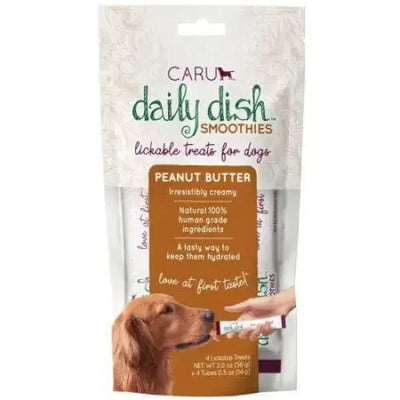 Caru Pet Food Daily Dish Smoothies Peanut Butter Flavored Lickable Dog Treats Caru Pet Food