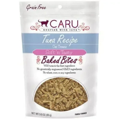 Caru Pet Food Soft 'n Tasty Baked Bites Tuna Recipe Grain-Free Cat Treats Caru Pet Food