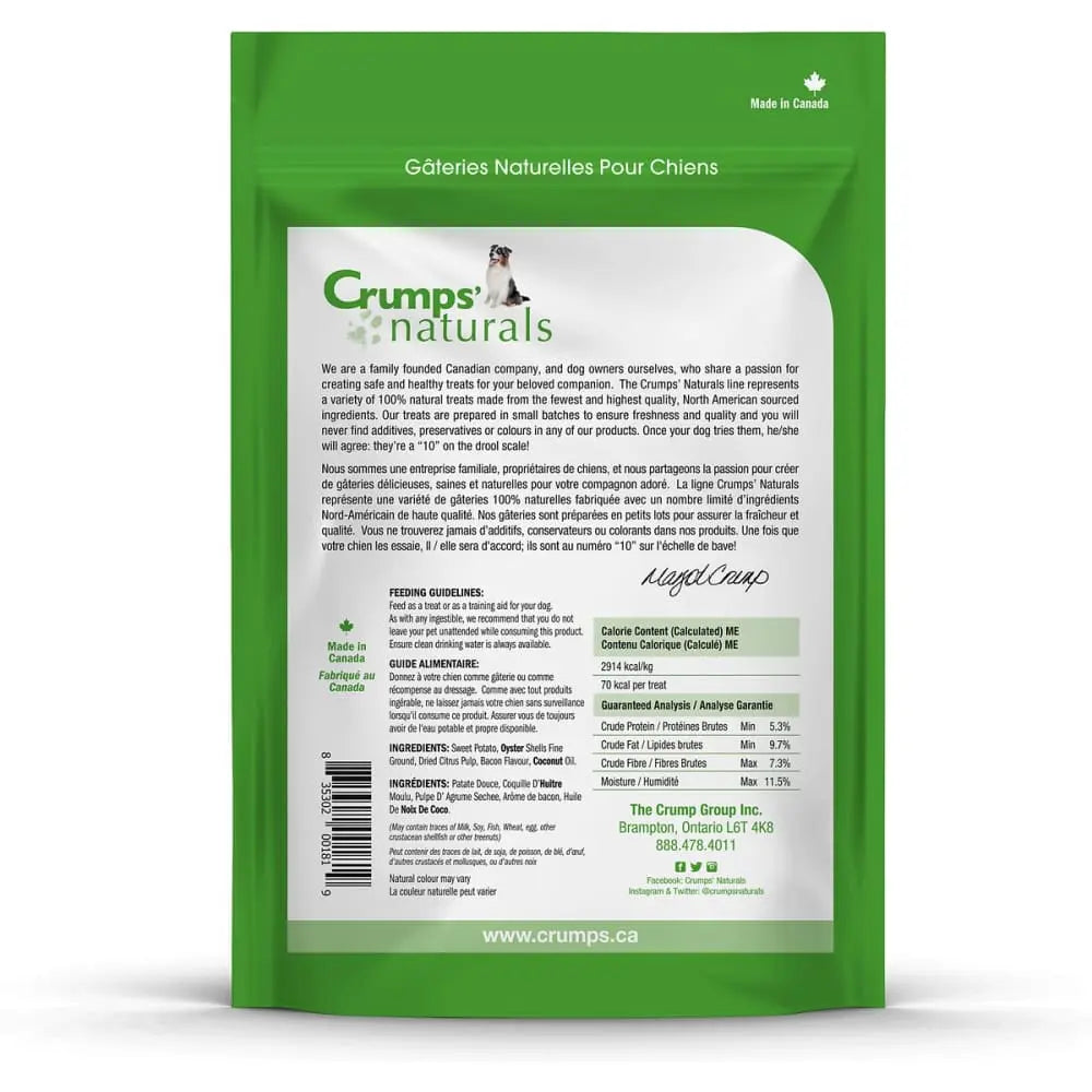 Crumps' Naturals Bacon Plaque Busters Dental Dog Treats Crumps' Naturals