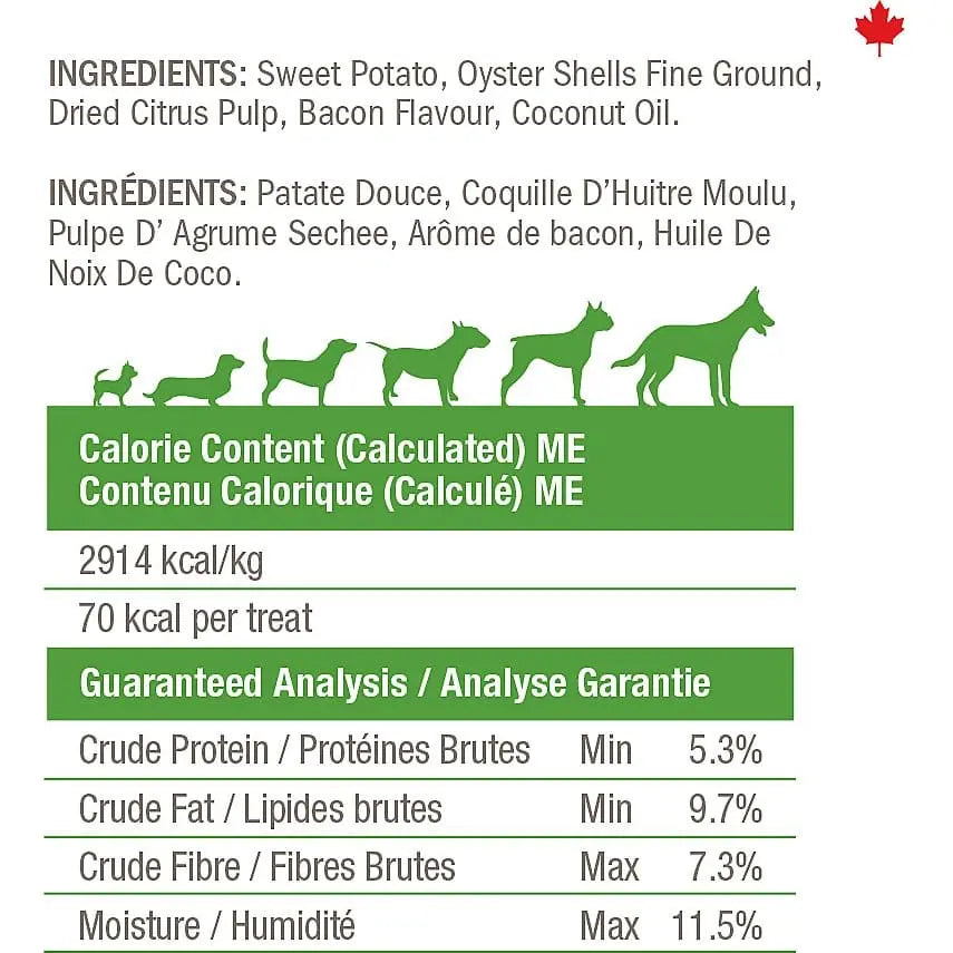 Crumps' Naturals Bacon Plaque Busters Dental Dog Treats Crumps' Naturals