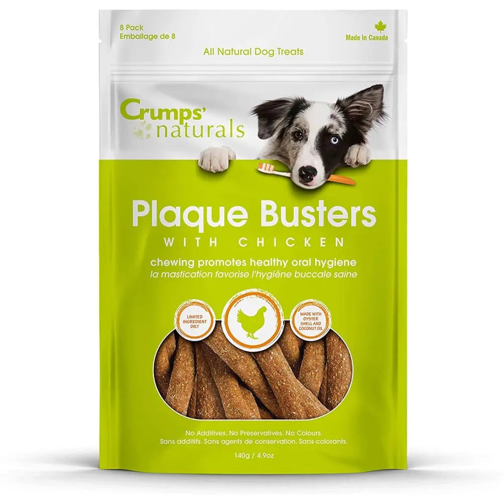 Crumps' Naturals Chicken Plaque Busters Dental Dog Treats Crumps' Naturals