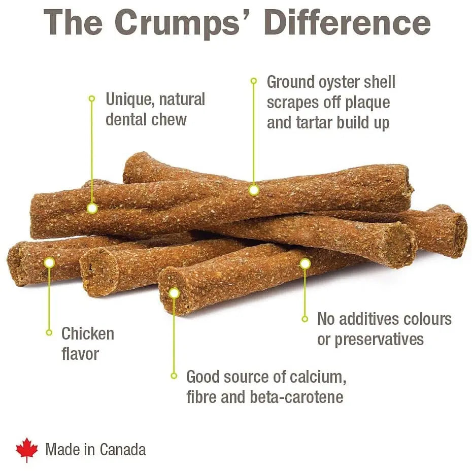Crumps' Naturals Chicken Plaque Busters Dental Dog Treats Crumps' Naturals