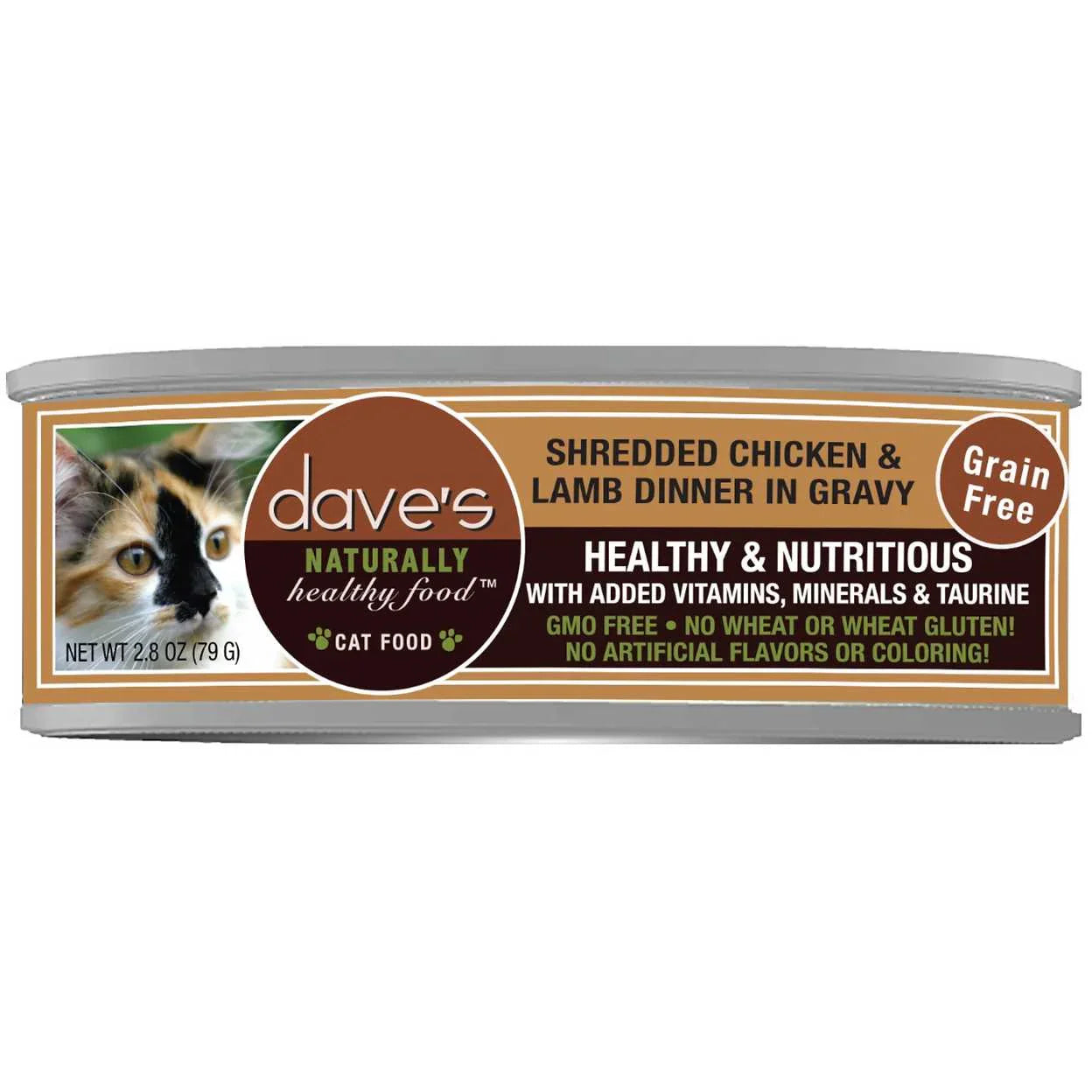 Dave's Pet Food Naturally Healthy Grain-Free Dinner in Gravy Wet Cat Food case of 24 Dave's Pet Food