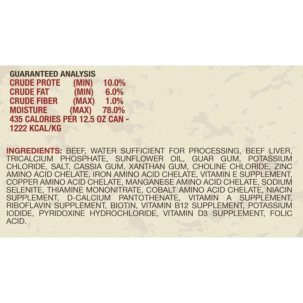 Dave's Pet Food™ 95% Premium Meat™ Grain Free Beef & Beef Liver Dog Food 13 Oz x 12 Count Dave's Pet Food